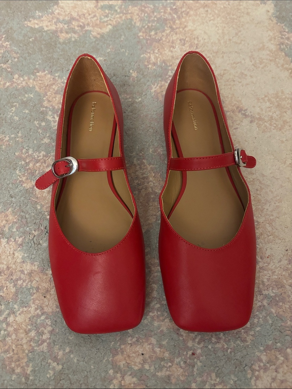 Red Mary Jane Flats - Reformation